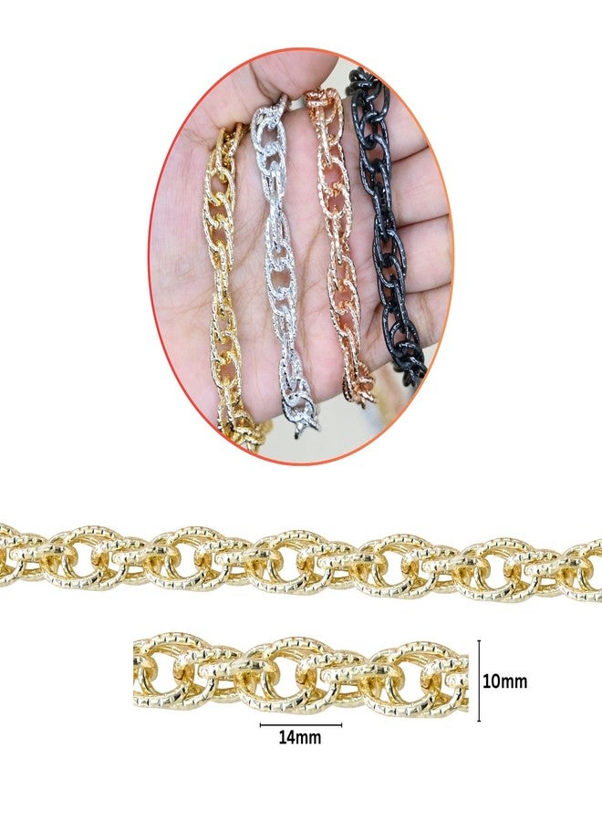 Satra Traders Aluminium Chain Twisted Links Spool Jewelry Making Chains Craft Chain for Necklace Bracelet Earring | Size : H-10mm W-14mm | Qty : 1mtr | JT-16-57-8 (Silver) - Image 2